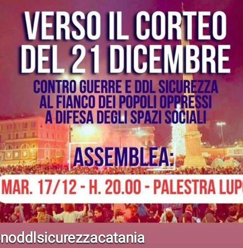 VERSO IL CORTEO DEL 21 DICEMBRE 