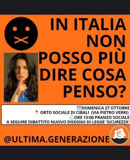 IN ITALIA NON SI PUÒ PIU DIRE....QUELLO CHE SI PENSA 