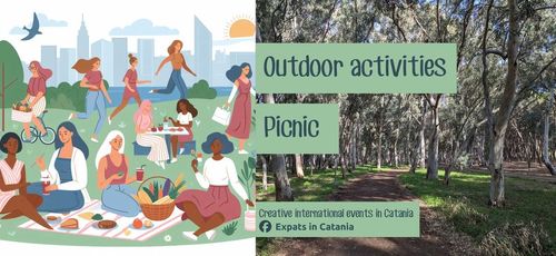 Outdoors activities and picnic on Saturday at boschetto della playa, Catania