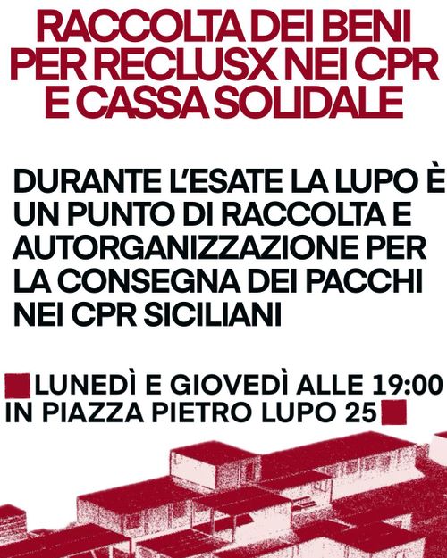 RACCOLTA BENI PER DETENUTX NEI CPR