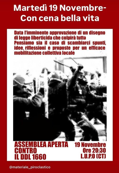 ASSEMBLEA APERTA CONTRO IL DDL 1660