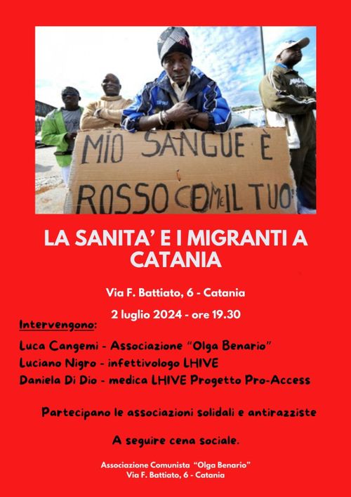 La sanità e i migranti a Catania