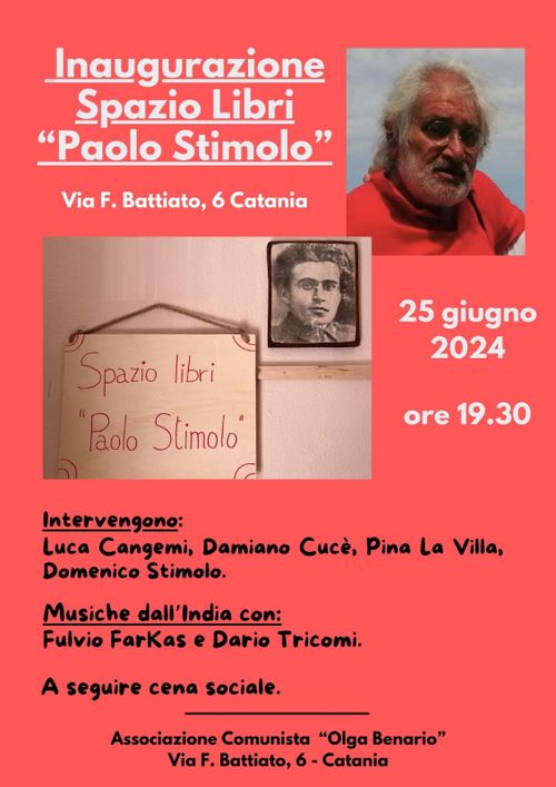 Inaugurazione Spazio Libri "Paolo Stimolo"