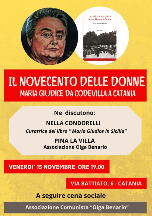 IL NOVECENTO DELLE DONNE. Maria Giudice da Codevilla a Catania