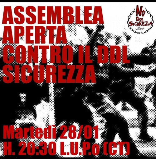 ASSEMBLEA CONTRO IL DDL SICUREZZA Catania 