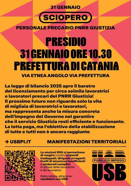 PRESIDIO DAVANTI ALLA PREFETTURA DI CATANIA 