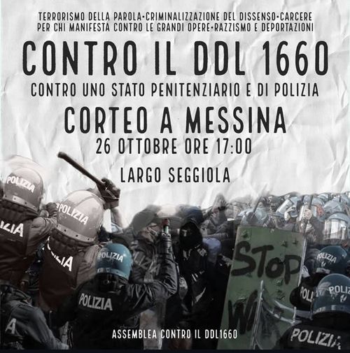 CORTEO REGIONALE CONTRO IL DDL1660