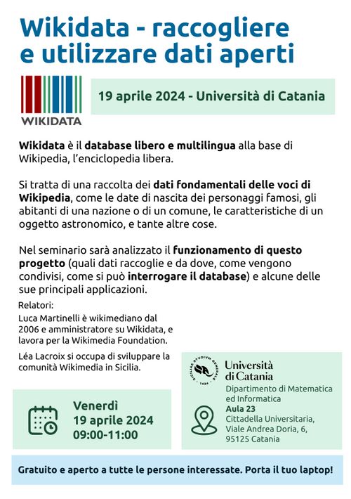 Wikidata - raccogliere e utilizzare dati aperti